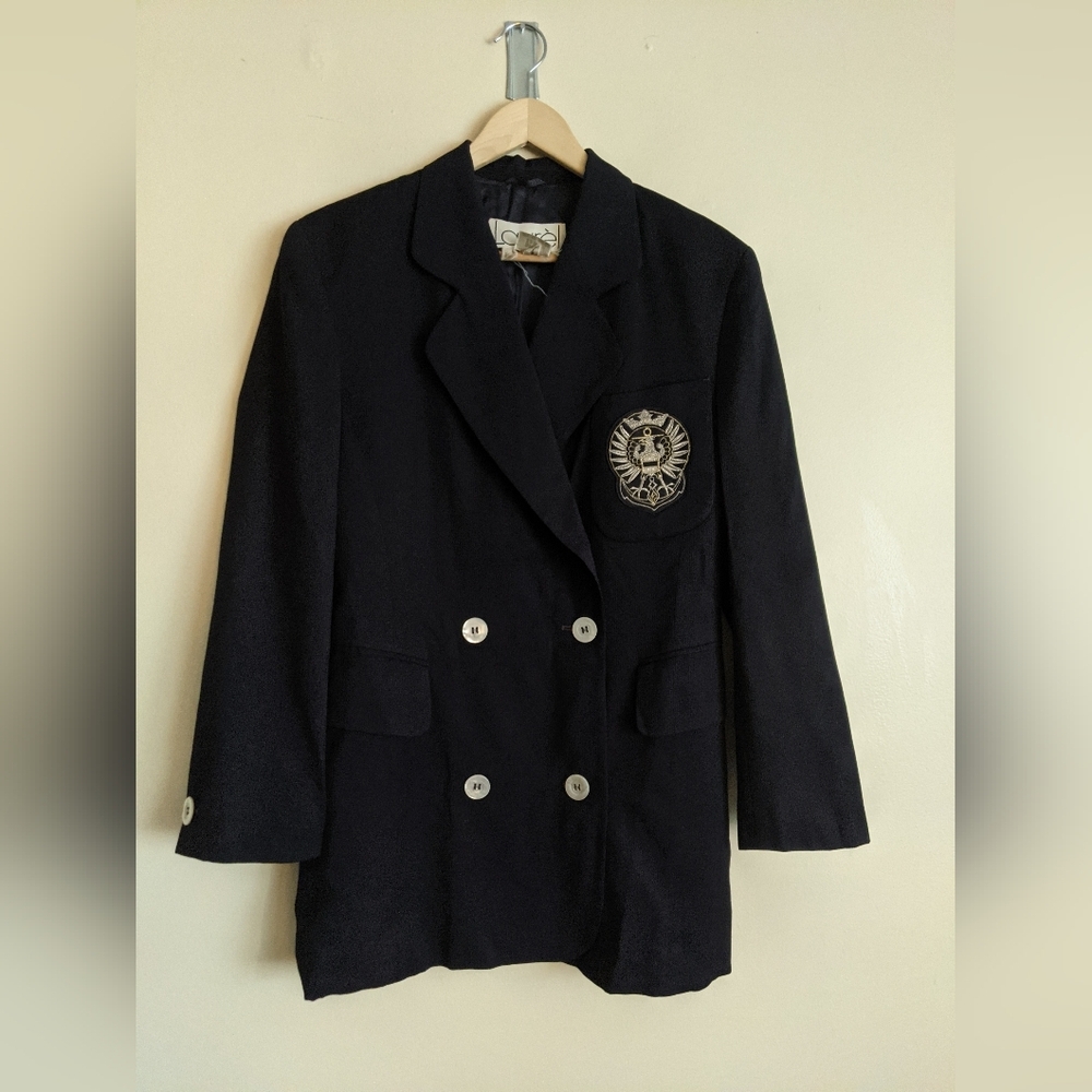 Laurél Elegant Navy Double-Breasted Blazer – Size 36 (Fits 6-8) | Excellent Cond - Picture 2 of 8